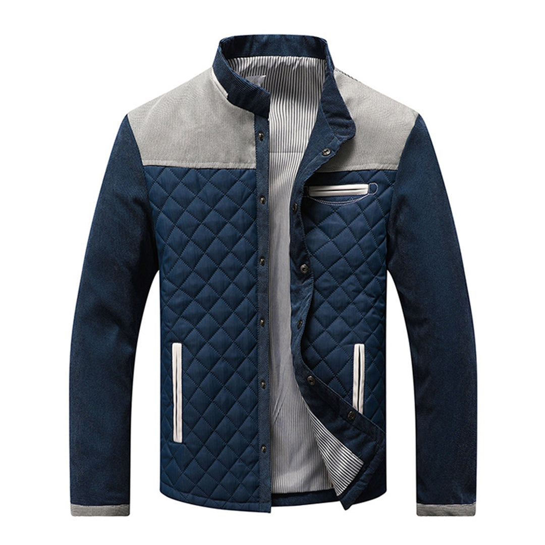 Notoria | Men's Quilted Jacket - Stand-Up Collar & Zip Front
