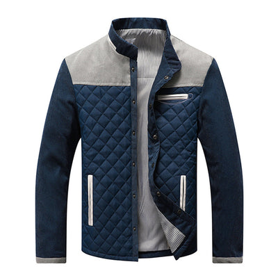 Notoria | Men's Quilted Jacket - Stand-Up Collar & Zip Front
