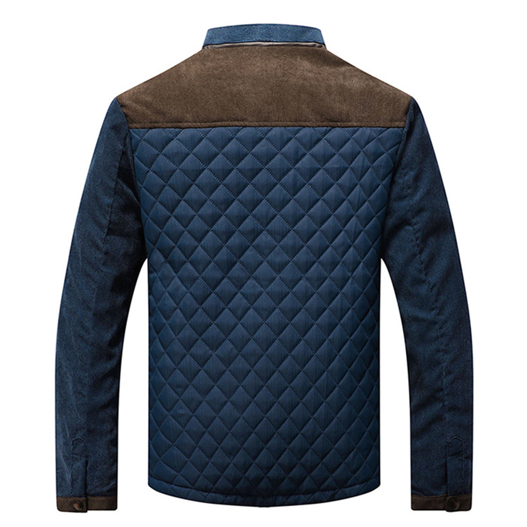 Notoria | Men's Quilted Jacket - Stand-Up Collar & Zip Front