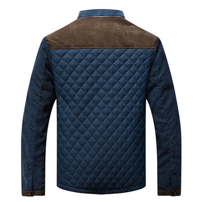 Notoria | Men's Quilted Jacket - Stand-Up Collar & Zip Front