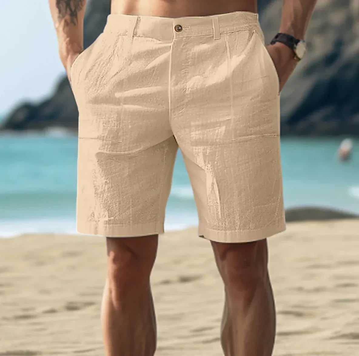 Notoría - Men’s Casual Linen Shorts – Lightweight Comfort for Relaxed Summer Days