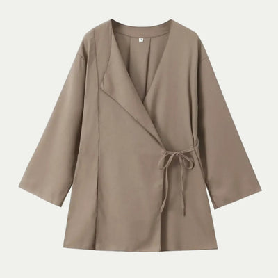 Women's Linen Shirt 2-Piece Set Kimono Top & Pants