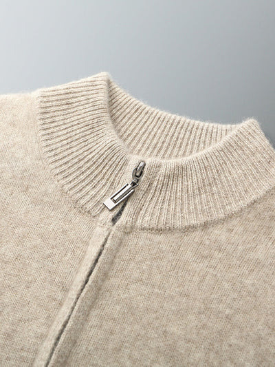 Men’s Knitted Lounge Set - Zip-Up Cardigan and Drawstring Trouser Set