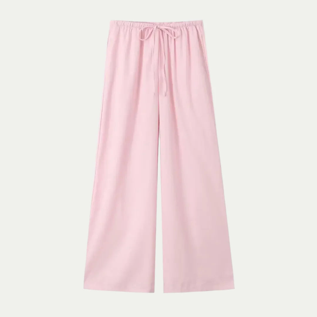 Women's Linen Shirt 2-Piece Set Kimono Top & Pants