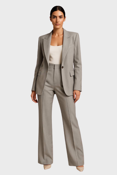 Women’s Two-Piece Suit | Slim Blazer & Wide-Leg Pants