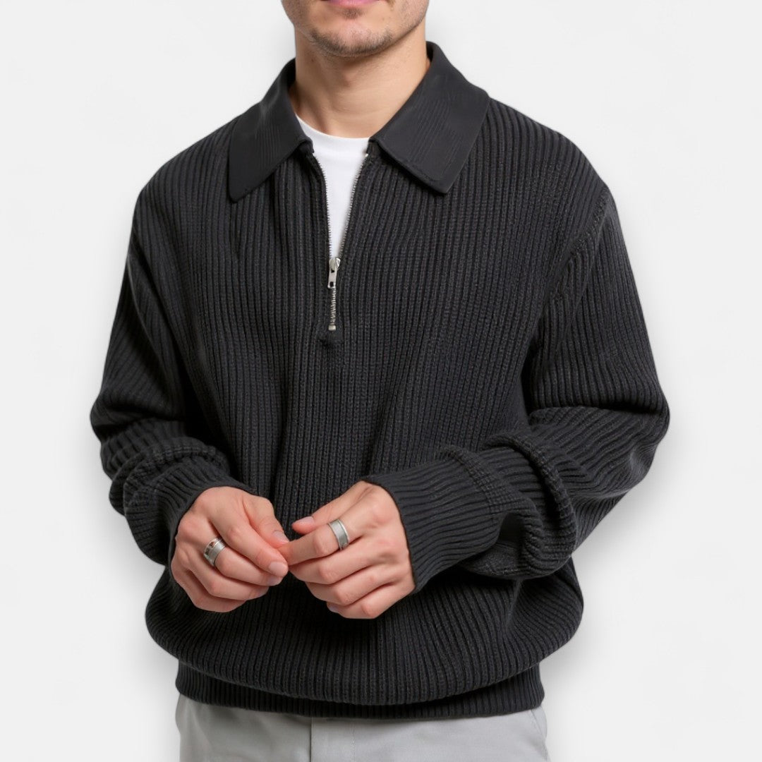 Notoria | Men’s Half-Zip Sweater – Vintage-Inspired Comfort with Modern Ease