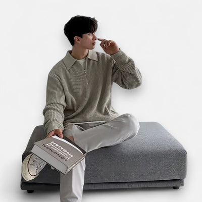 Notoria | Men’s Half-Zip Sweater – Vintage-Inspired Comfort with Modern Ease