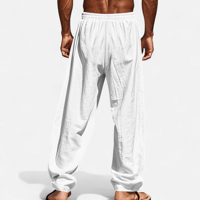 Men’s Relaxed Linen Autumn Pants – Riviera Ease