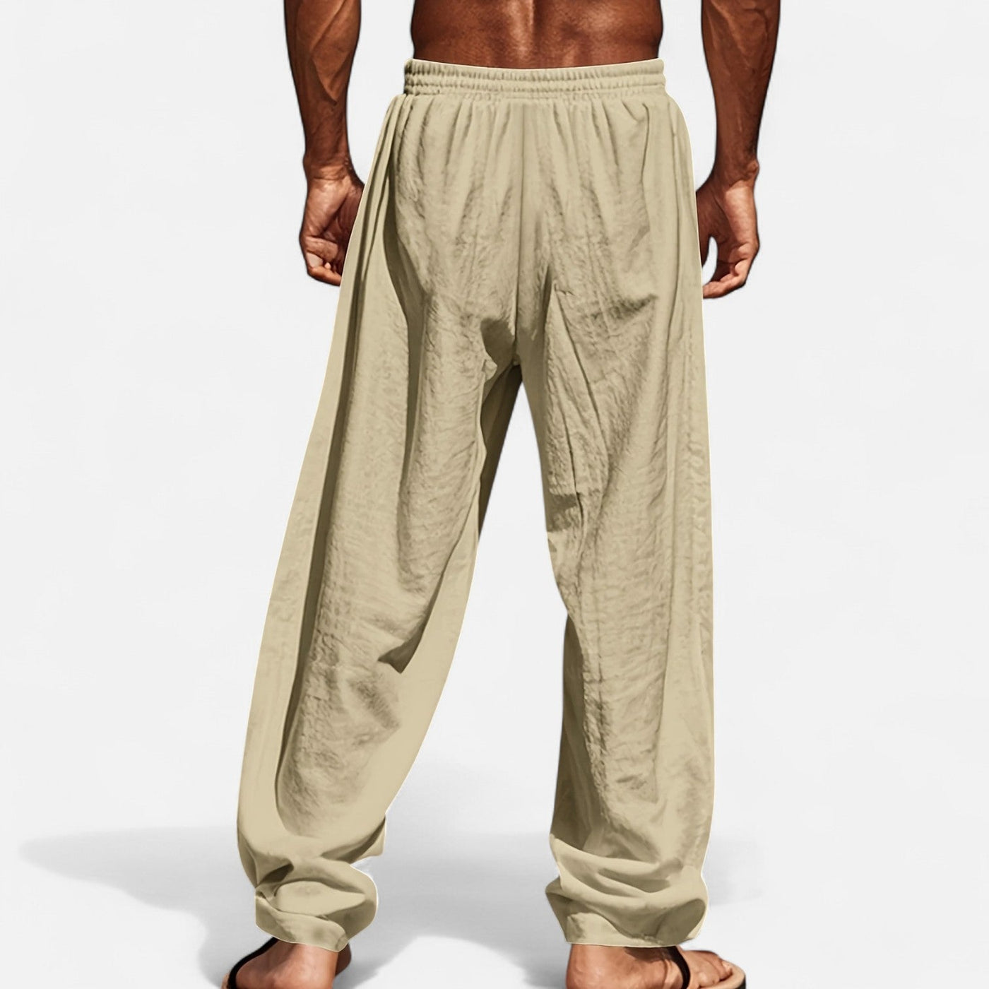 Men’s Relaxed Linen Autumn Pants – Riviera Ease