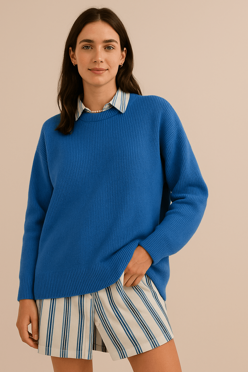 Notoria| Bella – Women’s Oversized Knit Sweater with Side Slits – Cotton Blend