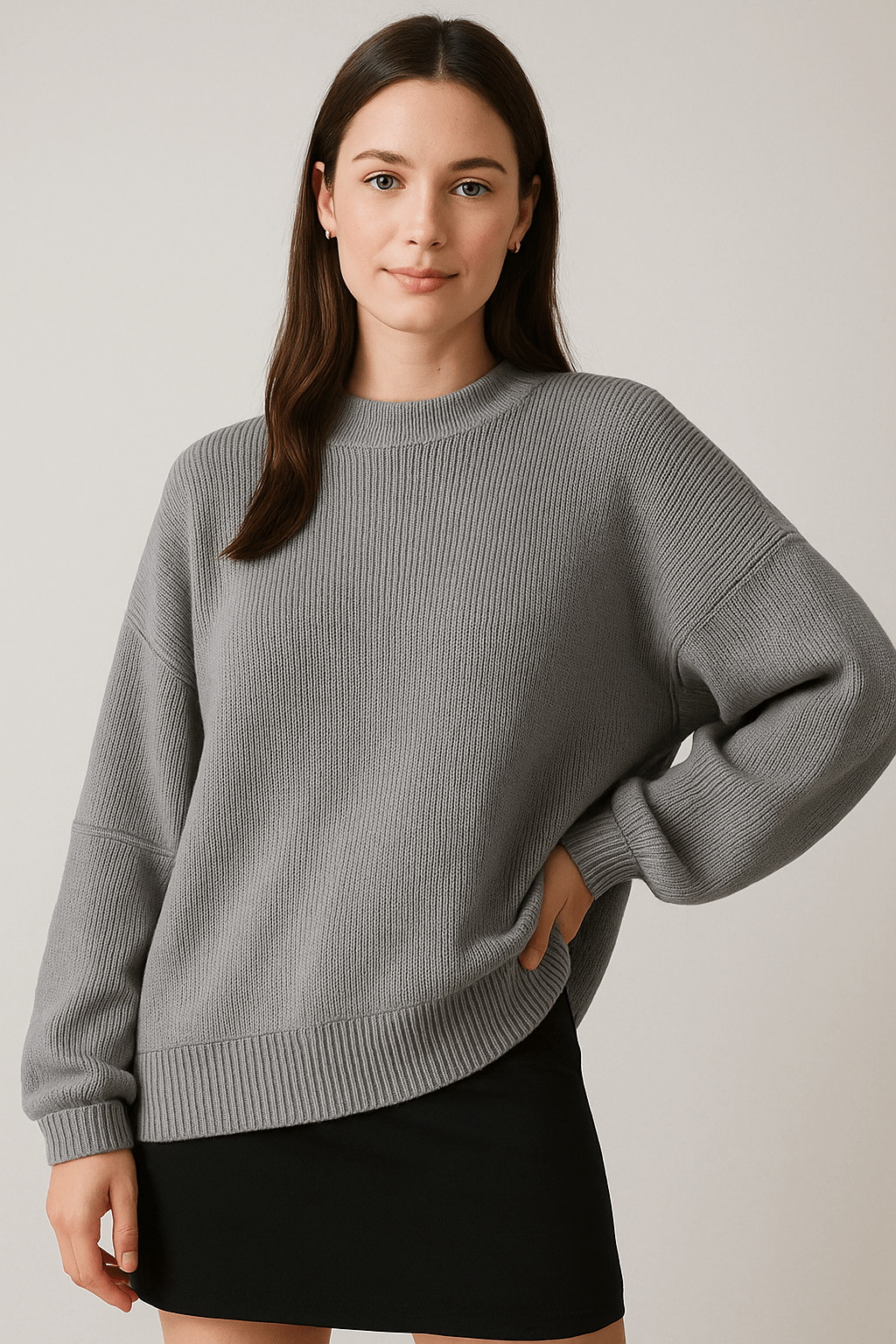 Notoria| Bella – Women’s Oversized Knit Sweater with Side Slits – Cotton Blend