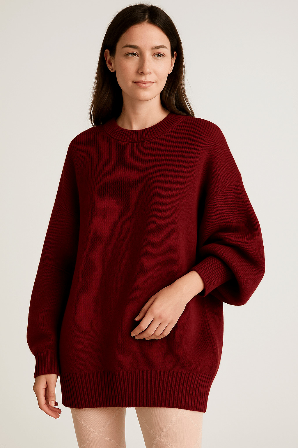 Notoria| Bella – Women’s Oversized Knit Sweater with Side Slits – Cotton Blend