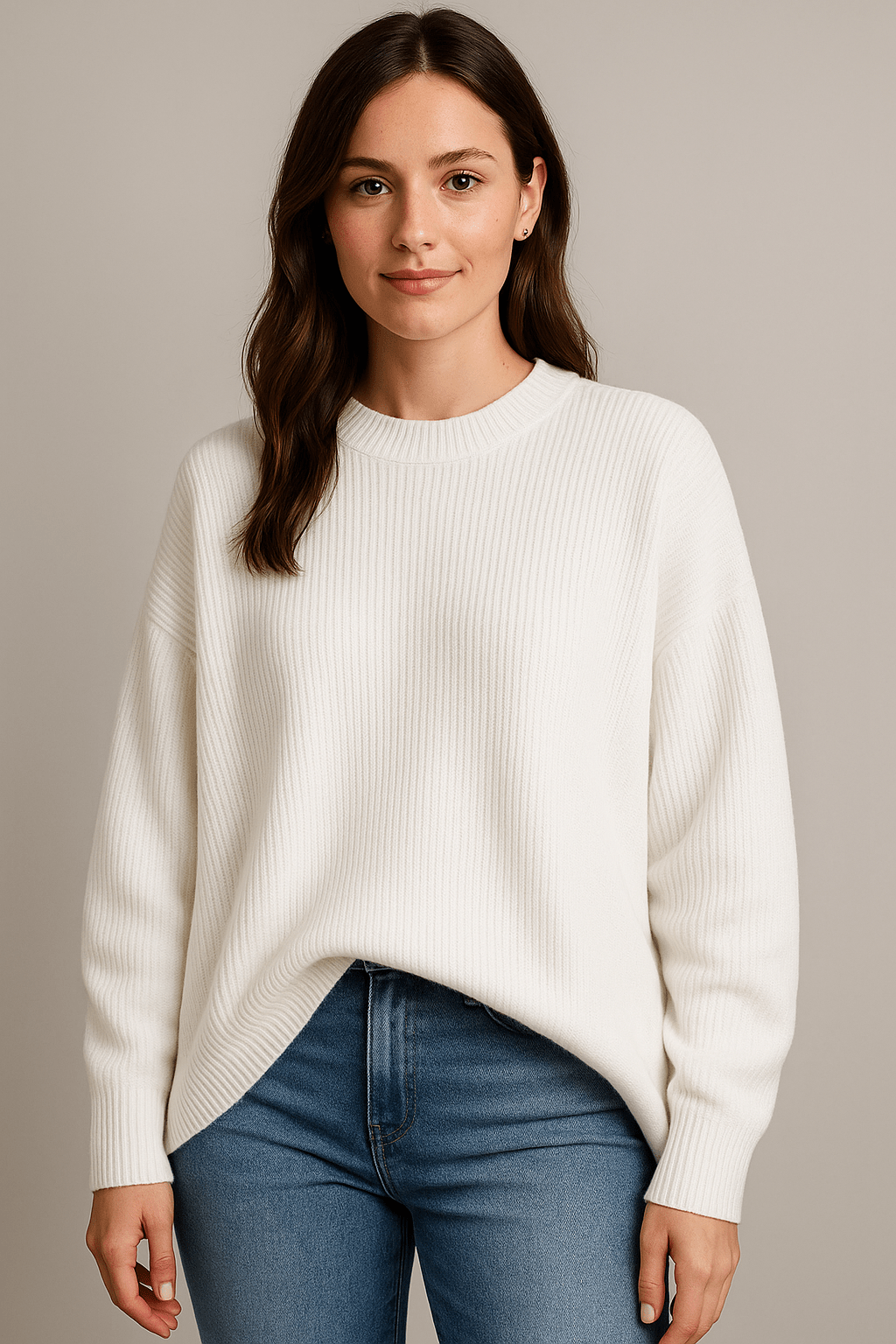Notoria| Bella – Women’s Oversized Knit Sweater with Side Slits – Cotton Blend