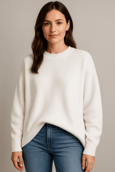 Notoria| Bella – Women’s Oversized Knit Sweater with Side Slits – Cotton Blend