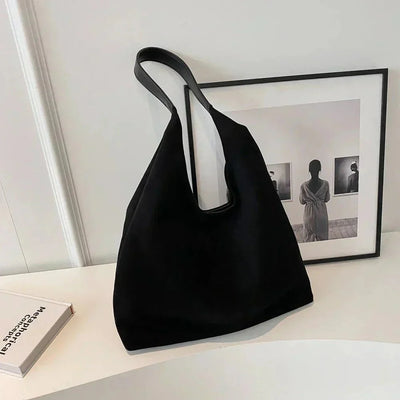 Notoría | Geneviève – Women’s Suede Tote Bag – Spacious Structured Design