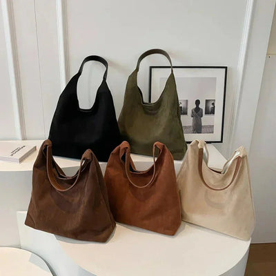 Notoría | Geneviève – Women’s Suede Tote Bag – Spacious Structured Design
