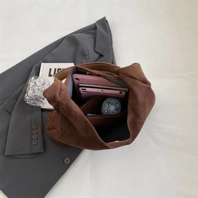 Notoría | Geneviève – Women’s Suede Tote Bag – Spacious Structured Design