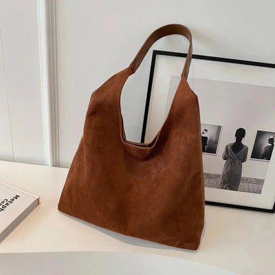 Notoría | Geneviève – Women’s Suede Tote Bag – Spacious Structured Design