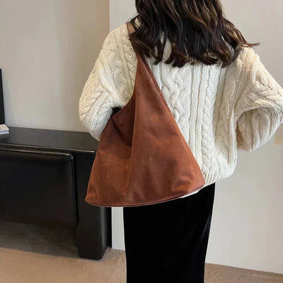 Notoría | Geneviève – Women’s Suede Tote Bag – Spacious Structured Design