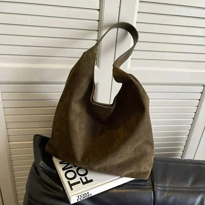 Notoría | Geneviève – Women’s Suede Tote Bag – Spacious Structured Design