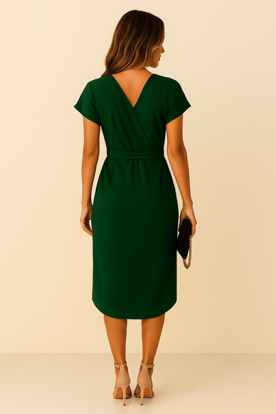 Wrap Dress Elegant Floral Midi