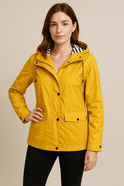 Notoria | Kaia – Women’s Mid-Length Water-Resistant Raincoat – Adjustable Hood