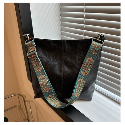 Notoría | Madeleine – Women’s Shoulder Bag – Faux Leather – Embellished Adjustable Strap – Medium Size