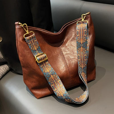 Notoría | Madeleine – Women’s Shoulder Bag – Faux Leather – Embellished Adjustable Strap – Medium Size