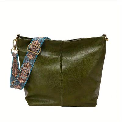 Notoría | Madeleine – Women’s Shoulder Bag – Faux Leather – Embellished Adjustable Strap – Medium Size