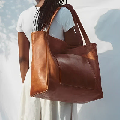 Notoría | Mireille – Women’s Oversized Tote Bag – Leather – Minimalist Design – Shoulder Carry – Spacious