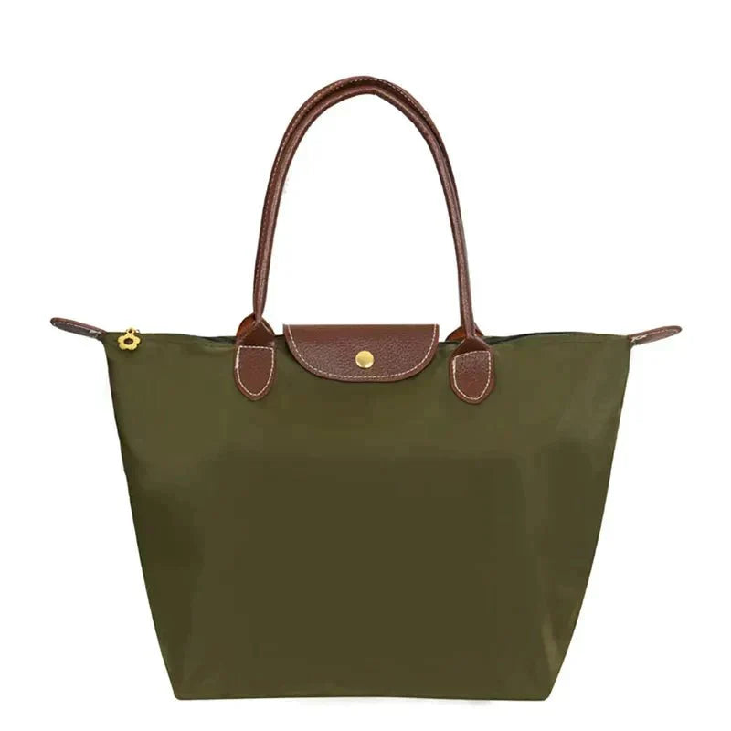 Notoría | Solène – Elegance-Urban Women’s Handbag – Nylon Fabric – Spacious Design – Leather Handles – Button Closure
