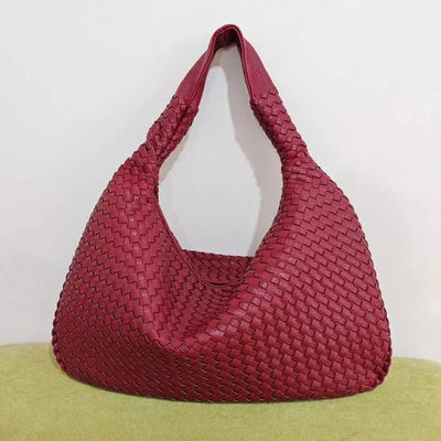 Notoría | Sólveig – Red Woven Shopper Bag for Women
