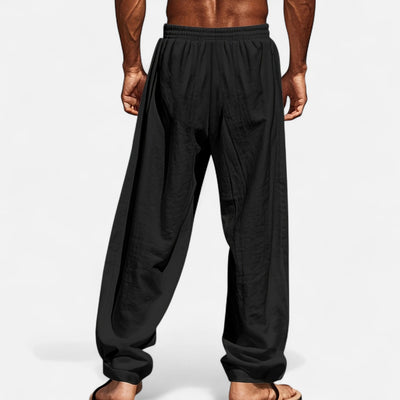 Men’s Relaxed Linen Autumn Pants – Riviera Ease