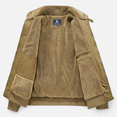 Men’s Casual Jacket – Refined Cotton & Lambswool Blend