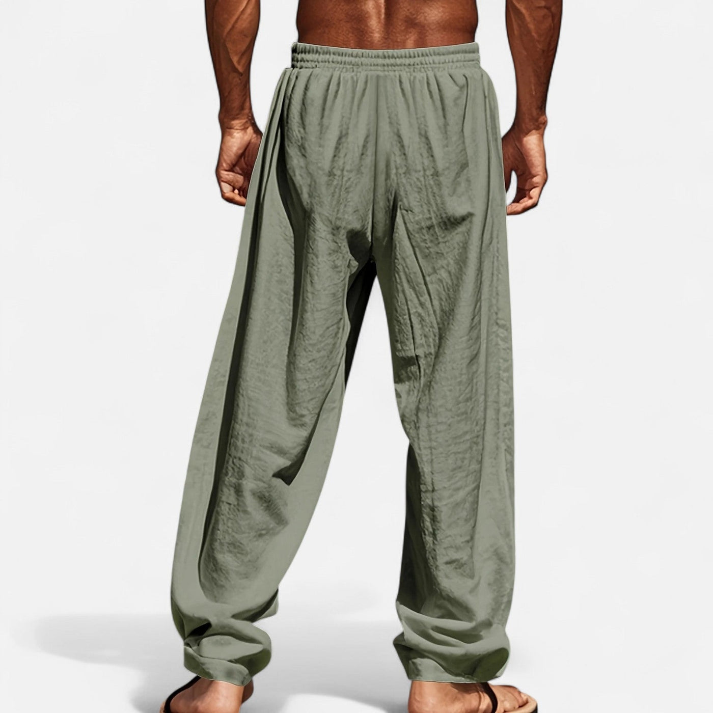 Men’s Relaxed Linen Autumn Pants – Riviera Ease