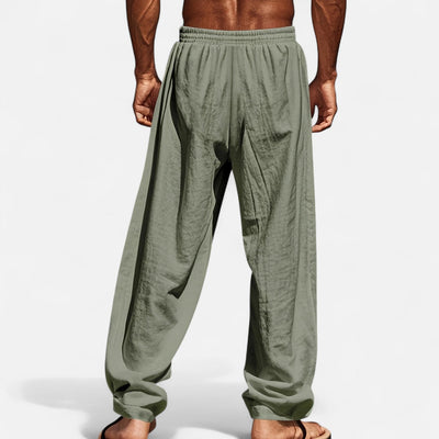 Men’s Relaxed Linen Autumn Pants – Riviera Ease