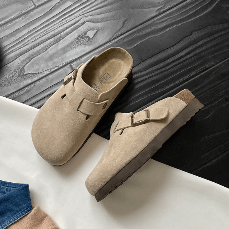Leather Sandals Comfortable Slide Sandals