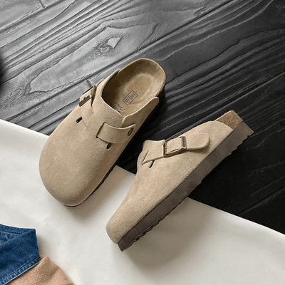 Leather Sandals Comfortable Slide Sandals