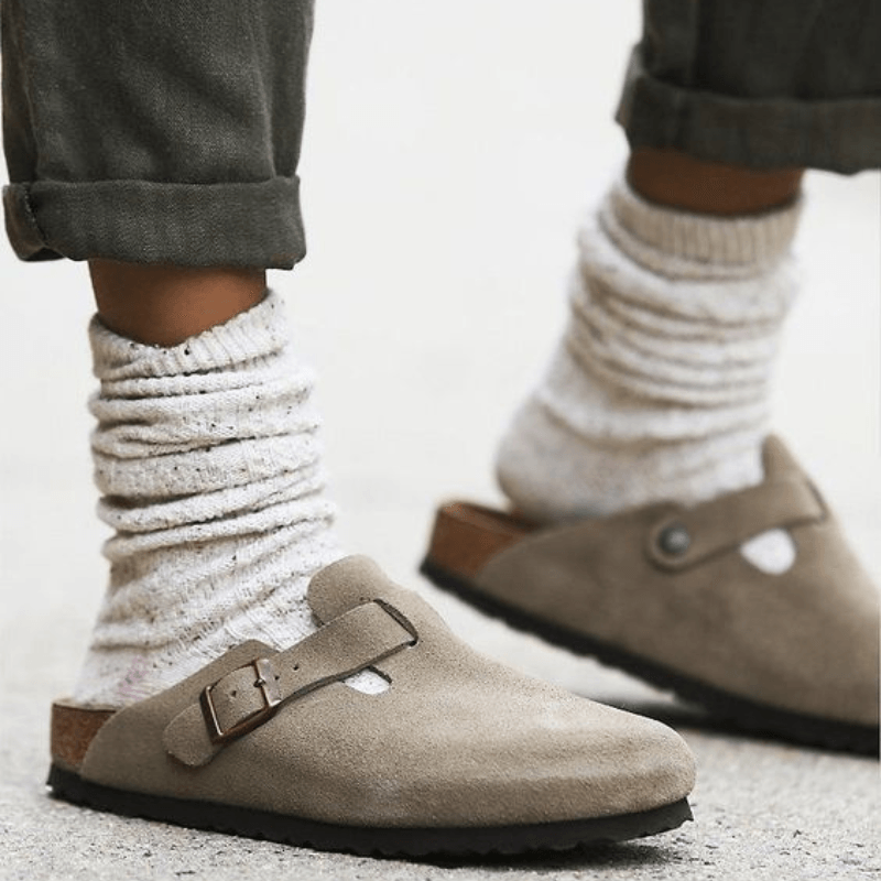 Leather Sandals Comfortable Slide Sandals