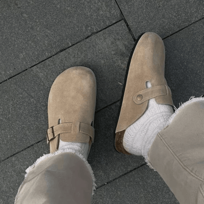 Leather Sandals Comfortable Slide Sandals