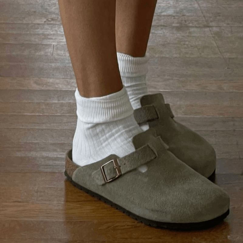 Leather Sandals Comfortable Slide Sandals