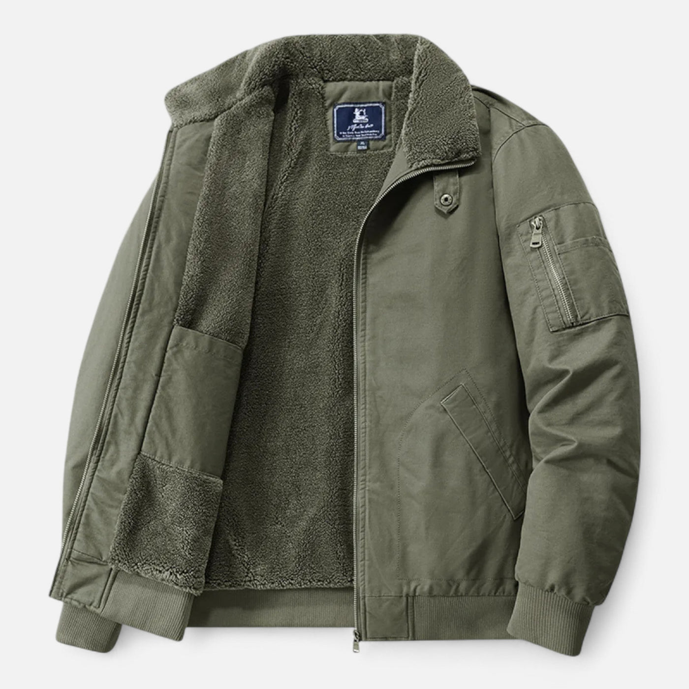 Men’s Casual Jacket – Refined Cotton & Lambswool Blend