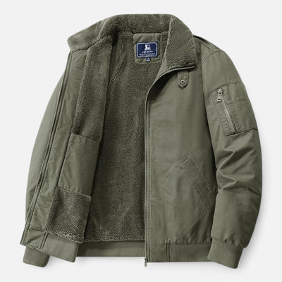 Men’s Casual Jacket – Refined Cotton & Lambswool Blend