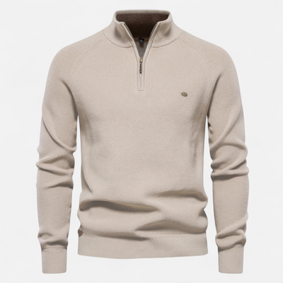 Men’s Cotton Zip Sweater – Refined Knitwear for the Season