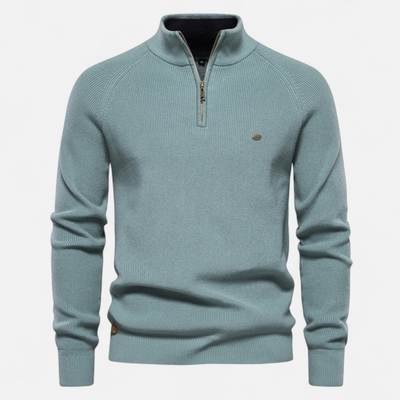 Men’s Cotton Zip Sweater – Refined Knitwear for the Season