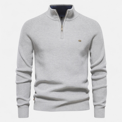 Men’s Cotton Zip Sweater – Refined Knitwear for the Season