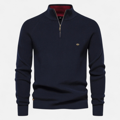 Men’s Cotton Zip Sweater – Refined Knitwear for the Season