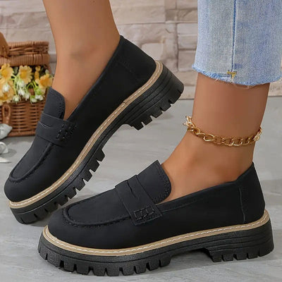 Clara - Platform Penny Loafers