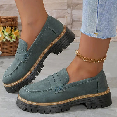 Clara - Platform Penny Loafers
