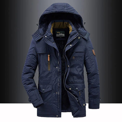 Men’s Winter Jacket | Hooded Windproof Coat | Warm Padded Outerwear | Versatile Outdoor Layer